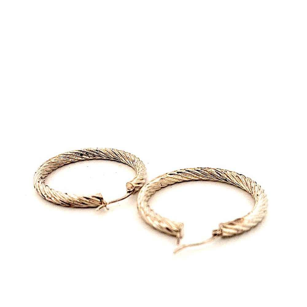 925 Sterling silver large hoop earrings 5.2g